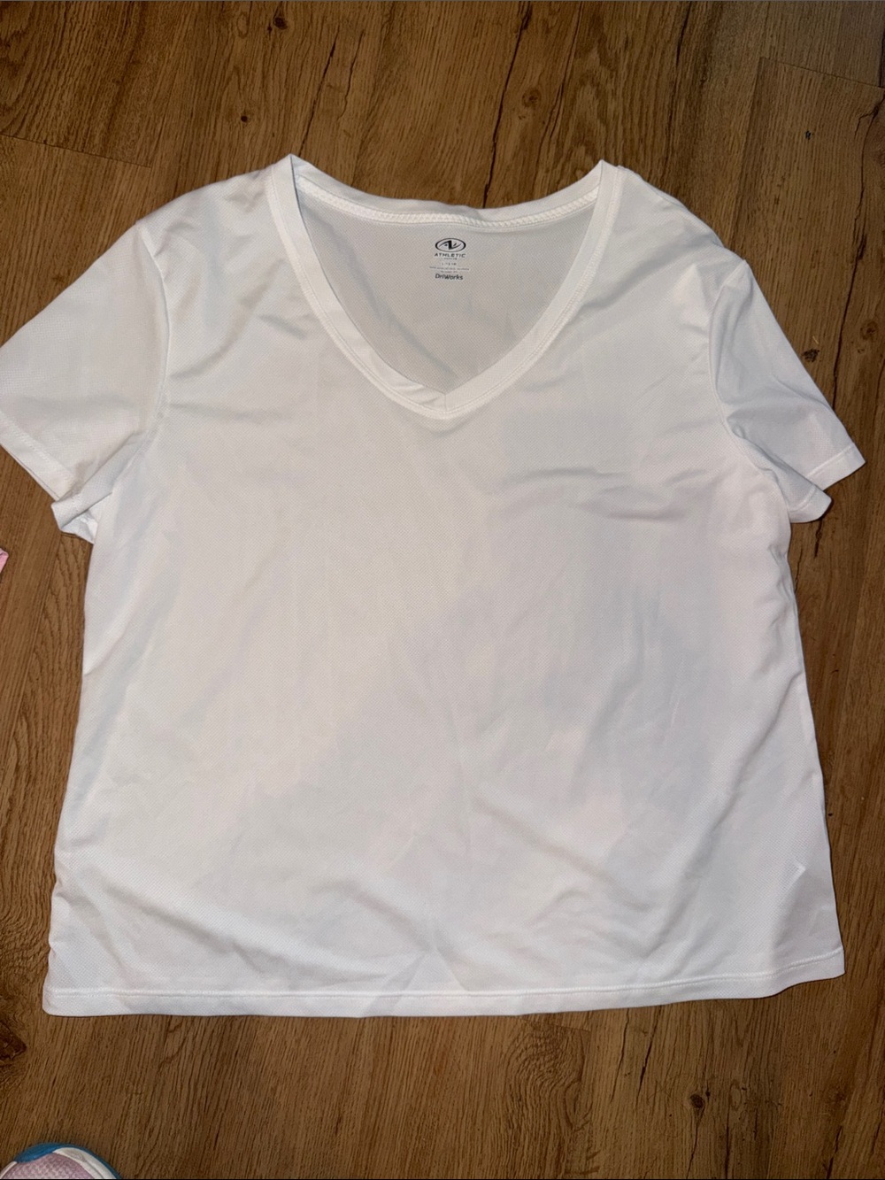 White V-Neck Women’s Top by Champion size Large Athletic Works